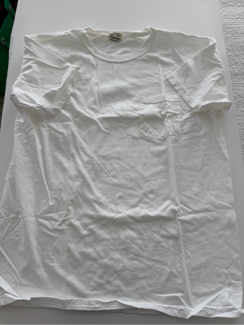 Comfort Colors White Short Sleeve Pocket Tee - Men's